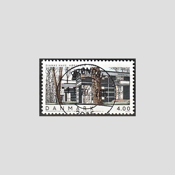 FRIMRKER DANMARK | 2002 - AFA 1332 - Danske boliger I. - 4,00 Kr. Dianas Have - Pragt Stemplet