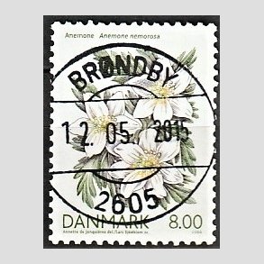 FRIM�RKER DANMARK | 2006 - AFA 1458 - For�rsblomster - 8,00 Kr. anemone - Pragt Stemplet