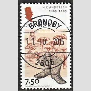 FRIM�RKER DANMARK | 2005 - AFA 1425 - H.C. Andersen - 7,50 Kr. Rejsest�vler - Pragt Stemplet