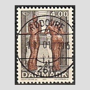 FRIMRKER DANMARK | 2002 - AFA 1312 - Samtidskunst - 4,00 Kr. flerfarvet - Pragt Stemplet