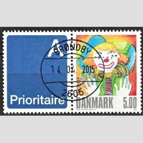 FRIM�RKER DANMARK | 2002 - AFA 1320v - Cirkus - 5,00 Kr. flerfarvet - Pragt Stemplet