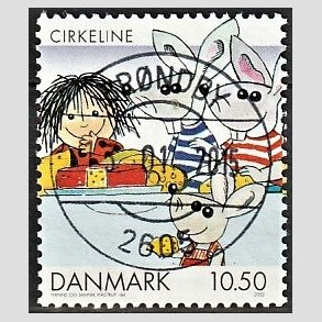 FRIMRKER DANMARK | 2002 - AFA 1310 - Danske tegneserier - 10,50 Kr. Cirkeline - Pragt Stemplet
