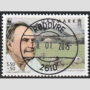 FRIMRKER DANMARK | 2009 - AFA 1570 - WWF - 5,50 + 0,50 Kr. flerfarvet - Pragt Stemplet