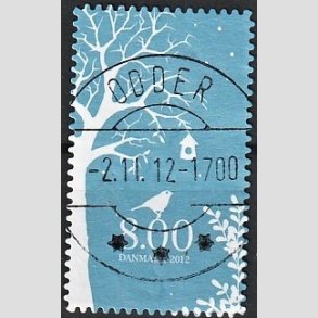 FRIM�RKER DANMARK | 2012 - AFA 1722 - Vinter - 8,00 Kr. flerfarvet - Pragt Stemplet