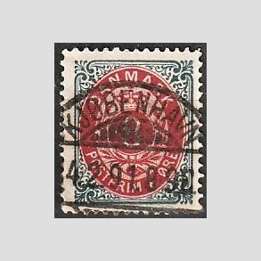 FRIM�RKER DANMARK | 1875 - AFA 25 - 8 �re gr�/r�d - Pragt Stemplet 