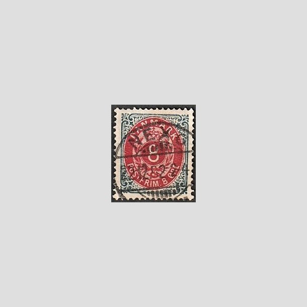 FRIMRKER DANMARK | 1875 - AFA 25 - 8 re gr/rd - Pragt Stemplet "NEX"