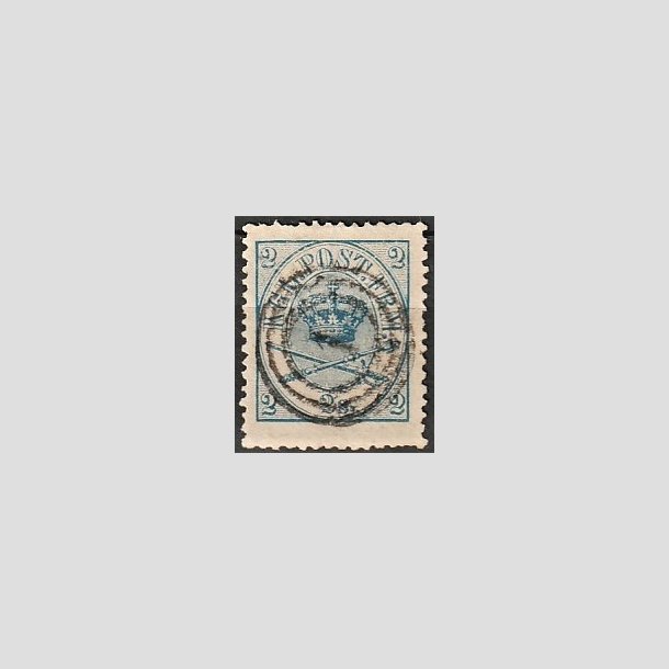 FRIMRKER DANMARK | 1864-70 - AFA 11 - 2 Skilling bl - Krone Scepter - Stemplet