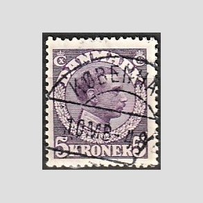 FRIMRKER DANMARK | 1918-20 - AFA 110a - 2K - Chr. X 5 Kroner rdviolet - LUX Stemplet 