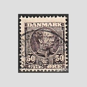 FRIMRKER DANMARK | 1904-05 - AFA 50 - Chr. IX 50 re lilla - Pnt Stemplet