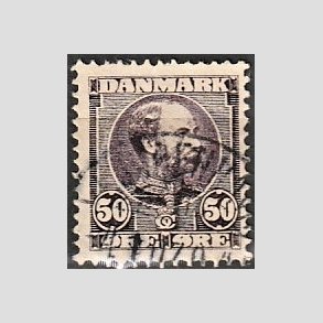 FRIMRKER DANMARK | 1904-05 - AFA 50 - Chr. IX 50 re lilla - Lux Stemplet