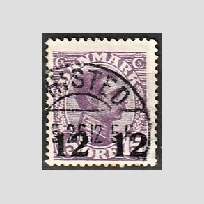 FRIMRKER DANMARK | 1926 - AFA 159 - 12 12/15 re violet Chr. X provisorier - Lux Stemplet Thisted