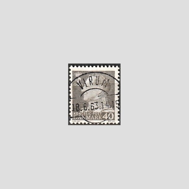 FRIMRKER DANMARK | 1961-62 - AFA 396 - Fr. IX 40 re gr - Pragt Stemplet