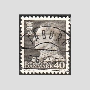 FRIMRKER DANMARK | 1961-62 - AFA 396 - Fr. IX 40 re gr - Pragt Stemplet Fborg