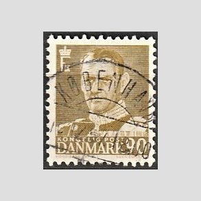 FRIMRKER DANMARK | 1952-53 - AFA 342 - Fr. IX 90 re oliven - Lux Stemplet
