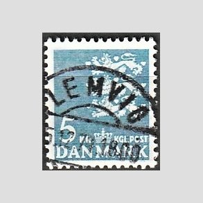 FRIMRKER DANMARK | 1946-47 - AFA 295 - Rigsvben 5 Kr. bl - Lux Stemplet 