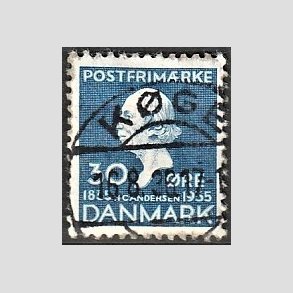 FRIM�RKER DANMARK | 1935 - AFA 228 - H. C. Andersen 30 �re bl� - Lux Stemplet 