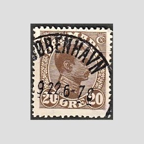 FRIMRKER DANMARK | 1921-22 - AFA 125 - Chr. X 20 re brun - Lux Stemplet