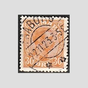 FRIMRKER DANMARK | 1921-22 - AFA 127 - Chr. X 30 re orange - Lux Stemplet 