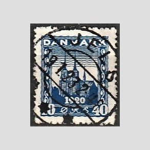 FRIM�RKER DANMARK | 1921 - AFA 116 - Genforening 40 �re bl� - Lux Stemplet 