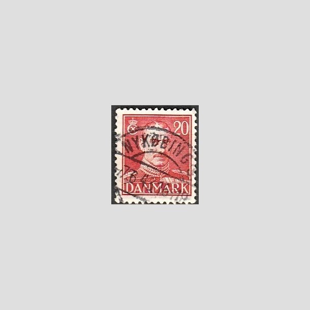 FRIMRKER DANMARK | 1942-44 - AFA 276 - Chr. X 20 re rd - Lux Stemplet