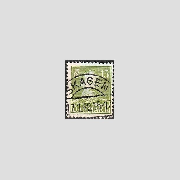 FRIMRKER DANMARK | 1942-44 - AFA 275 - Chr. X 15 re grn - Lux Stemplet 