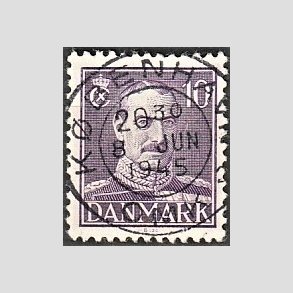 FRIMRKER DANMARK | 1942-44 - AFA 274 - Chr. X 10 re violet - Lux Stemplet