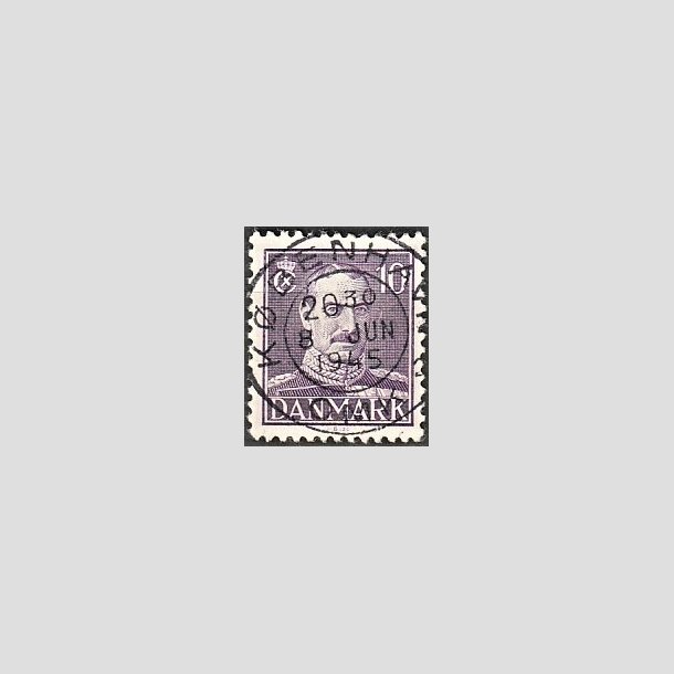 FRIMRKER DANMARK | 1942-44 - AFA 274 - Chr. X 10 re violet - Lux Stemplet