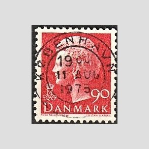 FRIMRKER DANMARK | 1974 - AFA 574 - Dronning Margrethe - 90 re rd - Pragt Stemplet
