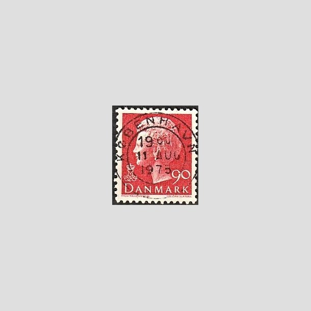 FRIMRKER DANMARK | 1974 - AFA 574 - Dronning Margrethe - 90 re rd - Pragt Stemplet