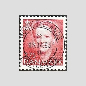 FRIMRKER DANMARK | 1992 - AFA 1017 - Dronning Margrethe - 3,75 Kr. rd - Pragt Stemplet