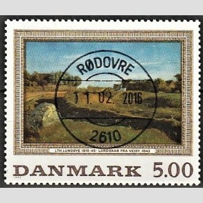 FRIMRKER DANMARK | 1992 - AFA 1032 - Maleriserie 5. - 5,00 Kr. J. Th. Lundbye - Pragt Stemplet