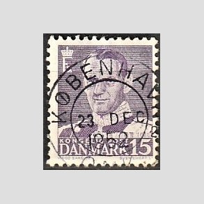 FRIMRKER DANMARK | 1950 - AFA 319a - Fr. IX 15 re lysviolet - Lux Stemplet