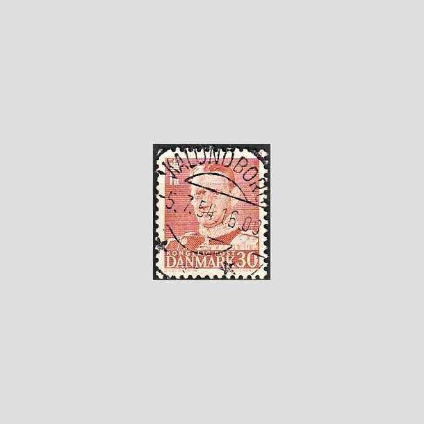 FRIMRKER DANMARK | 1952-53 - AFA 337 - Fr. IX 30 re rd - Pragt Stemplet