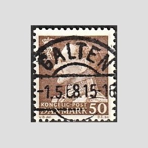 FRIMRKER DANMARK | 1967 - AFA 460 - Fr. IX 50 re brun - Lux Stemplet Galten