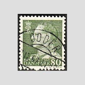 FRIMRKER DANMARK | 1967 - AFA 462F - Fr. IX 80 re grn - Lux Stemplet Odder