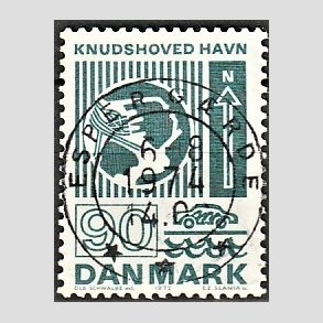 FRIM�RKER DANMARK | 1972 - AFA 537 - Trafiktekniske anl�g - 90 �re bl�gr�n - Pragt Stemplet Esperg�rde