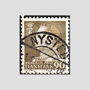 FRIMRKER DANMARK | 1961-62 - AFA 401 - Fr. IX 90 re olivgrn - Lux Stemplet