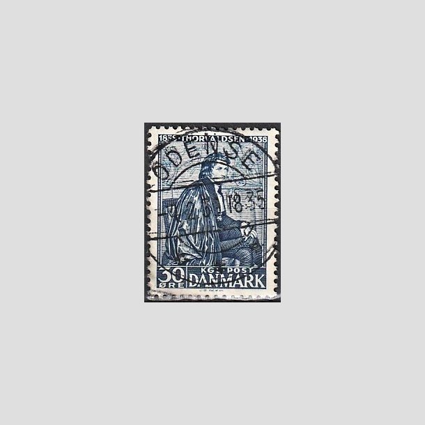 FRIMRKER DANMARK | 1938 - AFA 251 - Thorvaldsen 30 re bl - Pragt Stemplet