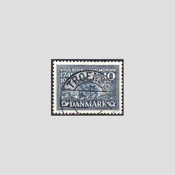 FRIMRKER DANMARK | 1941 - AFA 272 - Vitus Bering 40 re bl - Lux Stemplet Troense