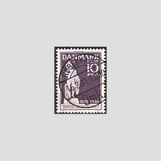 FRIMRKER DANMARK | 1938 - AFA 250 - Thorvaldsen 10 re violet - Lux Stemplet Kbenhavn