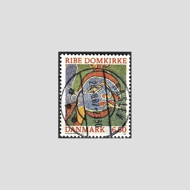 FRIMRKER DANMARK | 1987 - AFA 881 - Ribe Domkirke - 6,50 Kr. flerfarvet - Pragt Stemplet