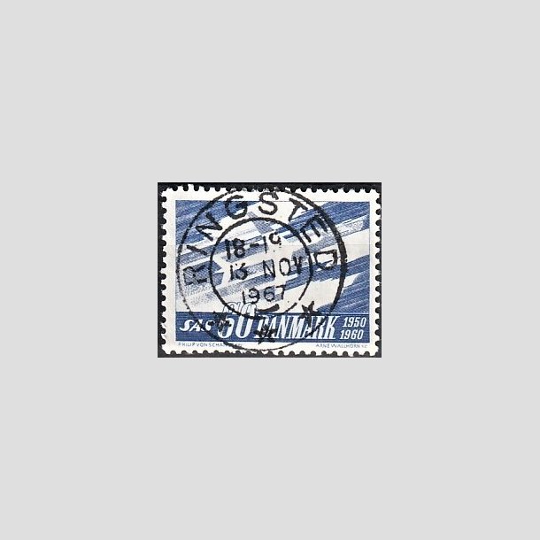 FRIMRKER DANMARK | 1961 - AFA 391 - SAS 10 rs jubilum - 60 re bl - Lux Stemplet