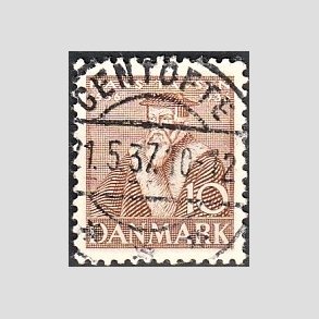 FRIM�RKER DANMARK | 1936 - AFA 231 - Reformationen 10 �re brun - Lux Stemplet Gentofte