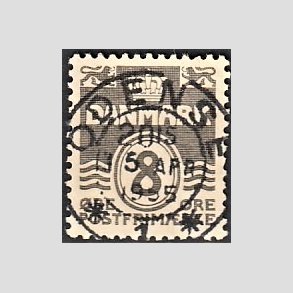 FRIM�RKER DANMARK | 1933 - AFA 201 - B�lgelinie 8 �re gr� - Lux Stemplet