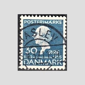 FRIM�RKER DANMARK | 1935 - AFA 228 - H. C. Andersen 30 �re bl� - Lux Stemplet 