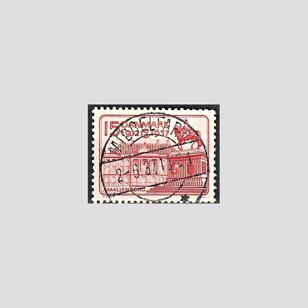 FRIMRKER DANMARK | 1937 - AFA 241 - Chr. X 25 re jubilum 15 re rd - Lux Stemplet Middelfart