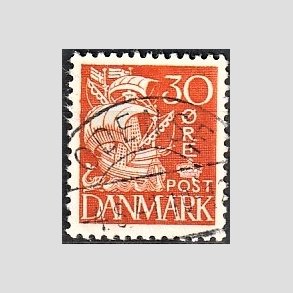 FRIM�RKER DANMARK | 1940 - AFA 259 - Karavel 30 �re orange Type II - Pragt Stemplet