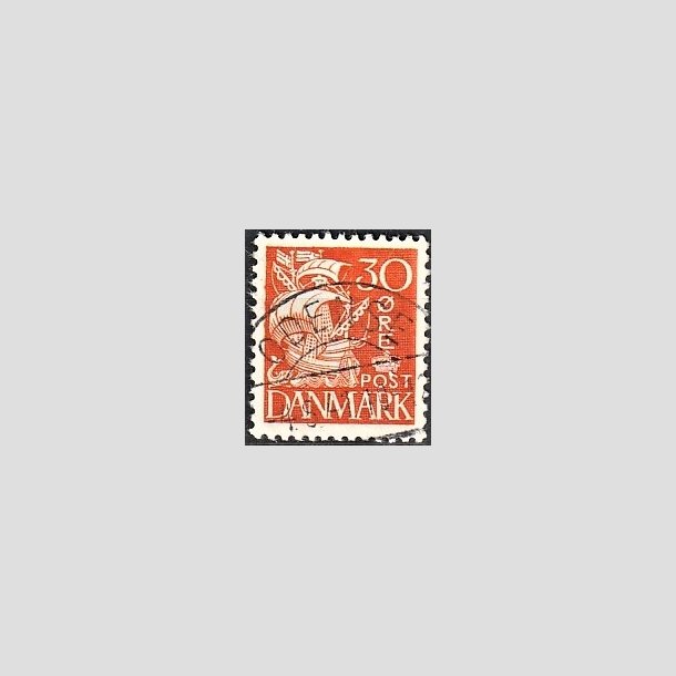 FRIMRKER DANMARK | 1940 - AFA 259 - Karavel 30 re orange Type II - Pragt Stemplet