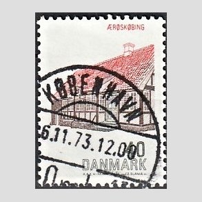 FRIM�RKER DANMARK | 1972 - AFA 538 - Dansk bygningskunst - 40 �re r�d/brun/sort - Pragt Stemplet