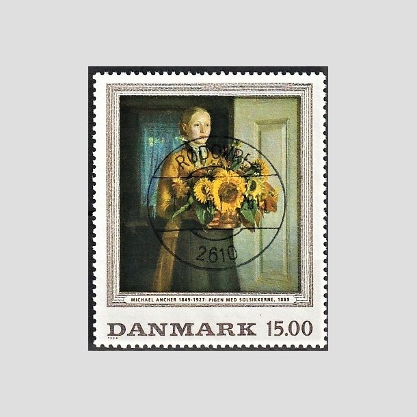 FRIMRKER DANMARK | 1996 - AFA 1132 - Michael Ancher - 15,00 Kr. flerfarvet - Pragt Stemplet